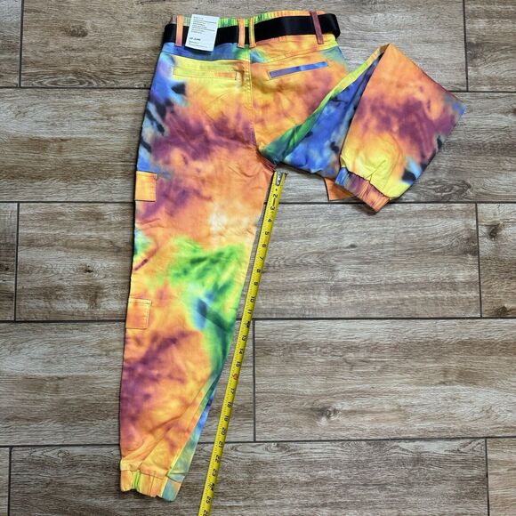 VIP Jeans Tie-Dye Cargo Jogger Pant Juniors Size 1/2 NEW - Picture 6 of 8